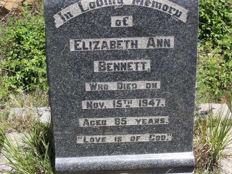 BENNETT Elizabeth Ann -1947