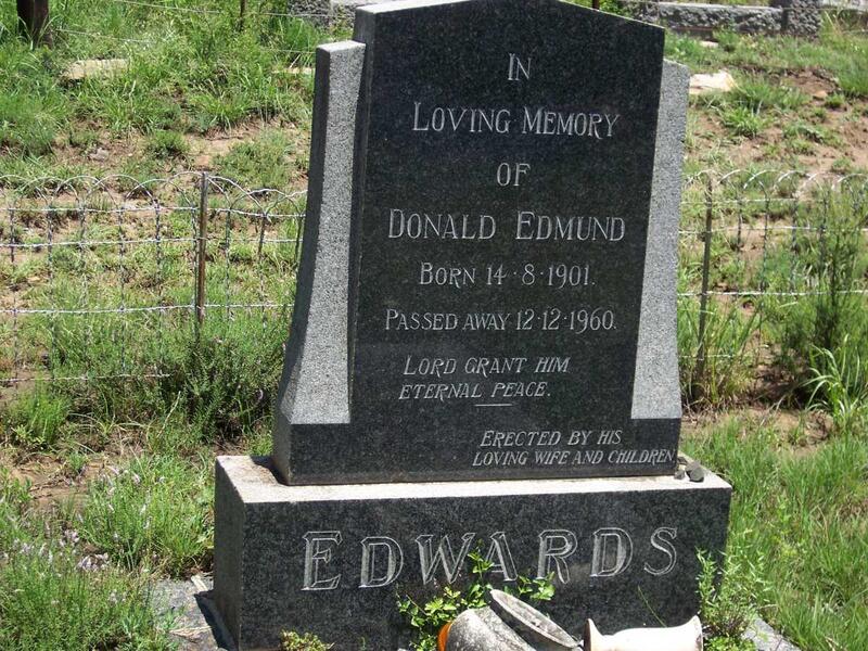 EDWARDS Donald Edmund 1901-1960