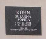 KÜHN Susanna Sophia 1931-2006