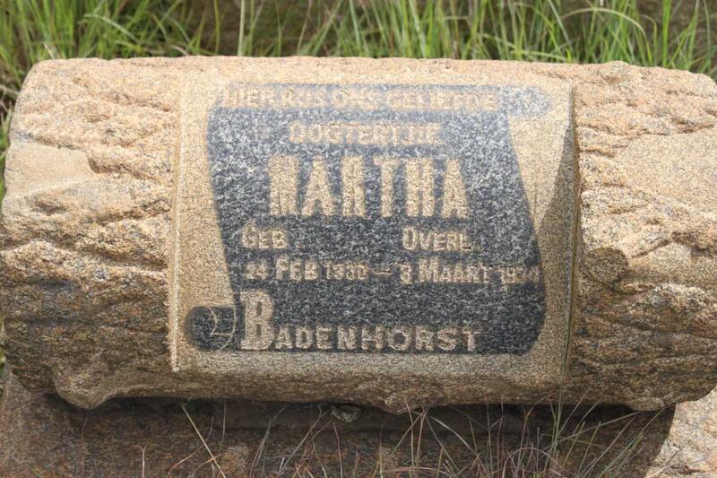 BADENHORST Martha 1930-1934