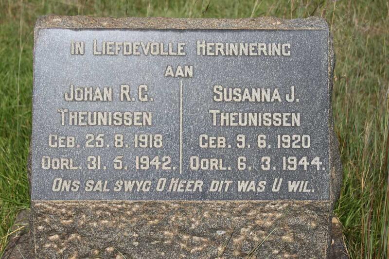 THEUNISSEN Johan R.G. 1918-1942 & Susanna J. 1920-1944