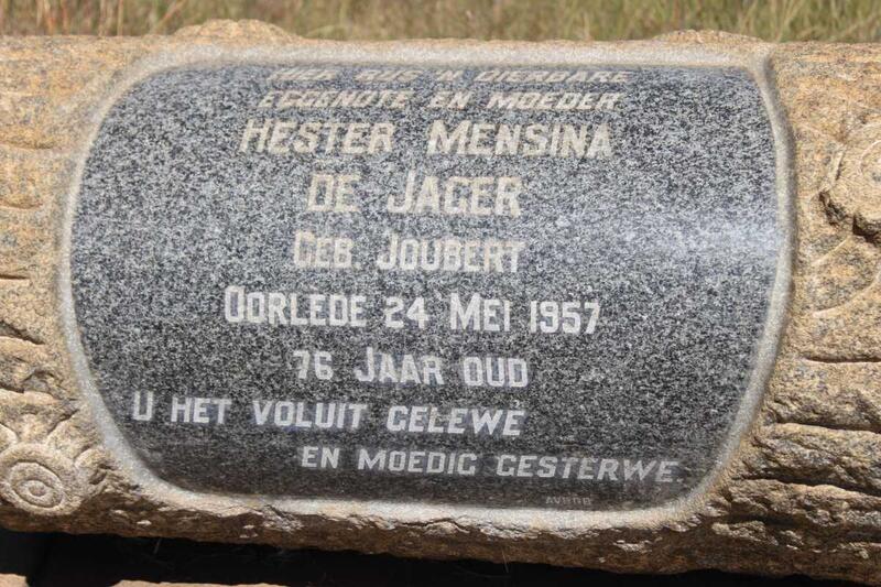 JAGER Hester Mensina, de nee JOUBERT -1957