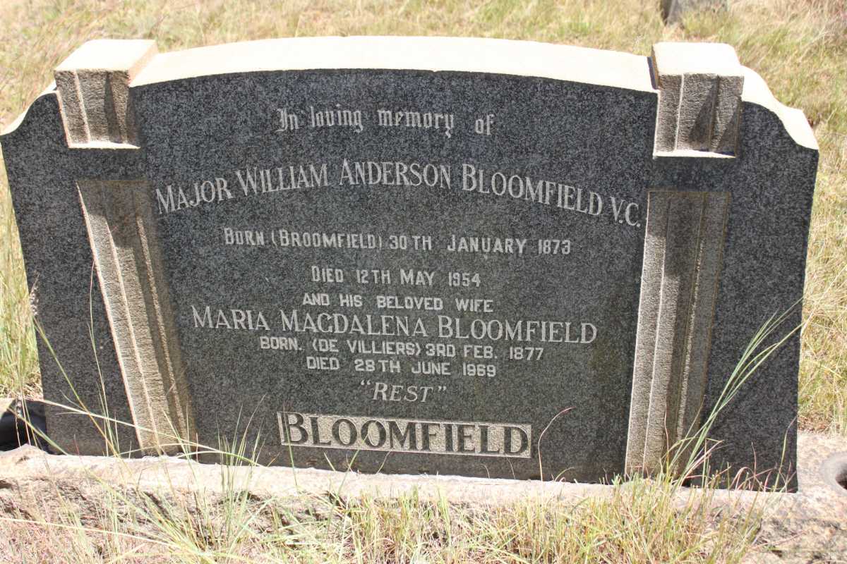 BLOOMFIELD William Anderson 1873-1954 & Maria Magdalena DE VILLIERS 1877-1969