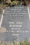 BECKERLING Louis Alexander 1908-1978 & Dana Azile KOTZE 1911-1984