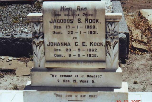KOCK Jacobus S. 1850-1931 & Johanna C.E. 1862-1936