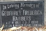 RABBETS Geoffrey Frederick 1921-1998