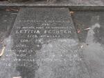 FECHTER Letitia nee PIENAAR 1910-