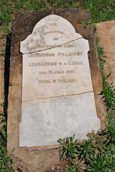 LINDE Gerhardus Philippus, van der 1871-1916