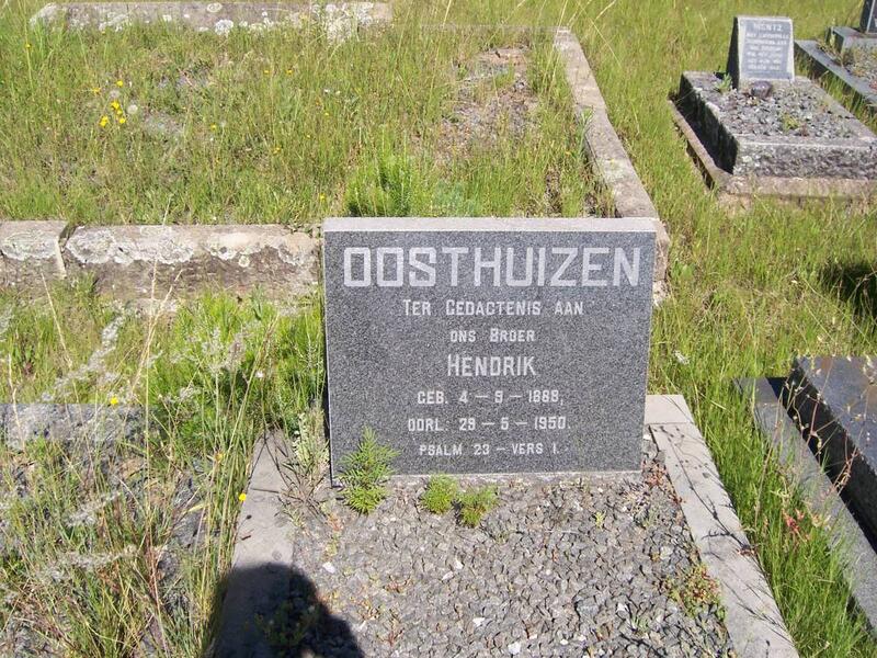 OOSTHUIZEN Hendrik 1888-1950
