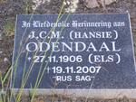 ODENDAAL J.C.M. nee ELS 1906-2007