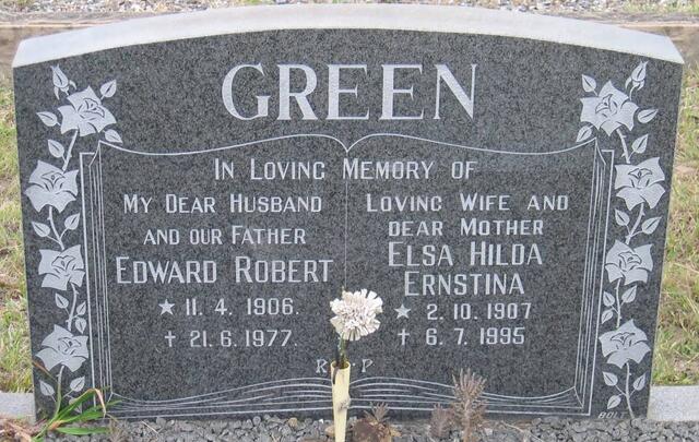 GREEN Edward Robert 1906-1977 & Elsa Hilda Ernstina 1907-1995