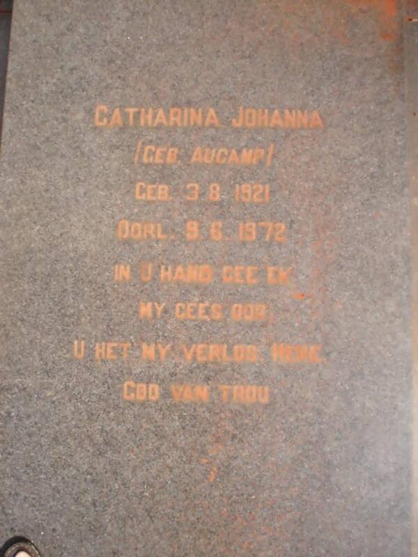 AUCAMP Catharina  Johanna 1921-1972