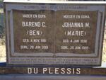 PLESSIS Barend C., du 1916-2001 & Johanna M. 1936-1999