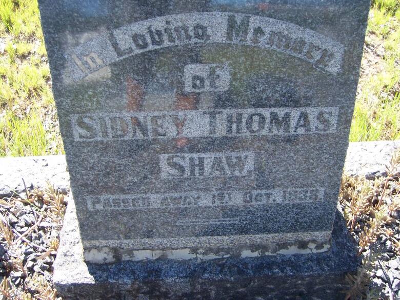 SHAW Sidney Thomas -1938
