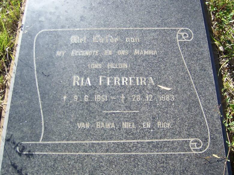 FERREIRA Ria 1951-1983