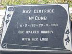 McCOMB May Gertrude 1911-1993