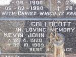 COLLOCOTT Kevin John 1920-1989