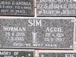 SIM Norman 1928-1985 & Aggie 1931-1997