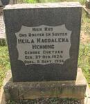 HENNING Heila Macdalena nee COETZER 1924-1954