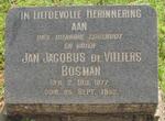 BOSMAN Jan Jacobus de Villiers1877-1953