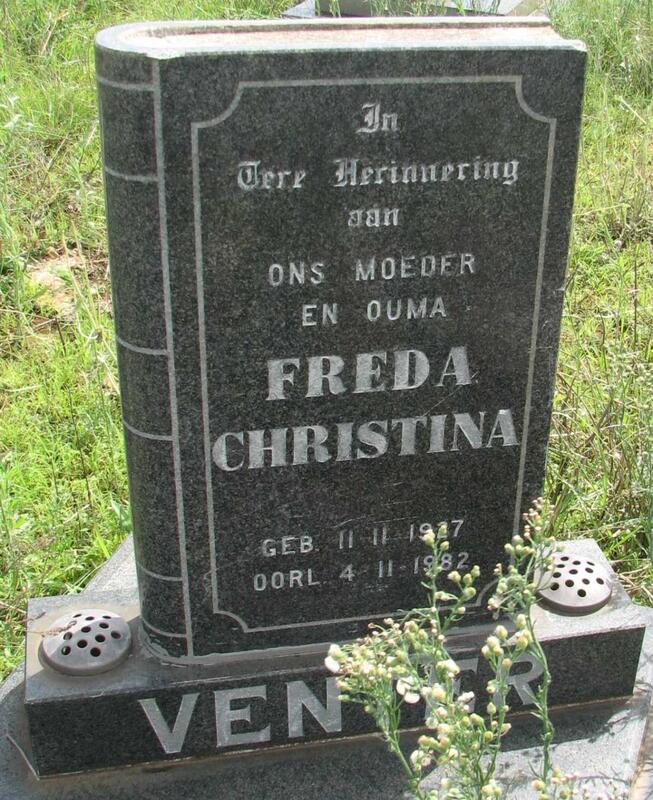 VENTER Freda Christina 1927-1982