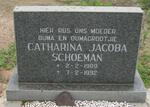 SCHOEMAN Catharina Jacoba 1909-1992