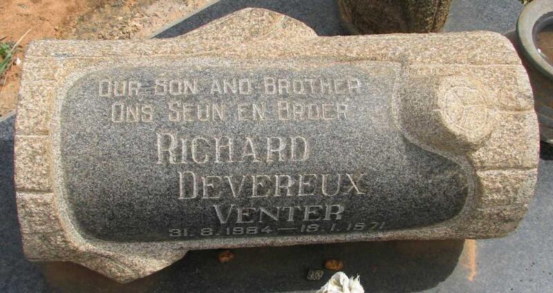 VENTER Richard Devereux 1884-1971