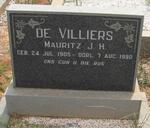 VILLIERS Mauritz J.H., de 1905-1990