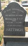 HATTINGH Magdalena F.E.F. 1918-1981