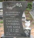 GASS Carolina Catharina, van 1907-1993