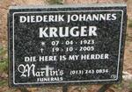 KRUGER Diederik Johannes 1923-2005