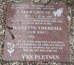 PLETSEN Jurgen Crouse, van 1922-2006 & Jeanette Theresia SMIT 1928-
