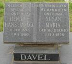 DAVEL Hendrik Hans Jakob 1892-1980 & Susan Maria McDERMID 1898-