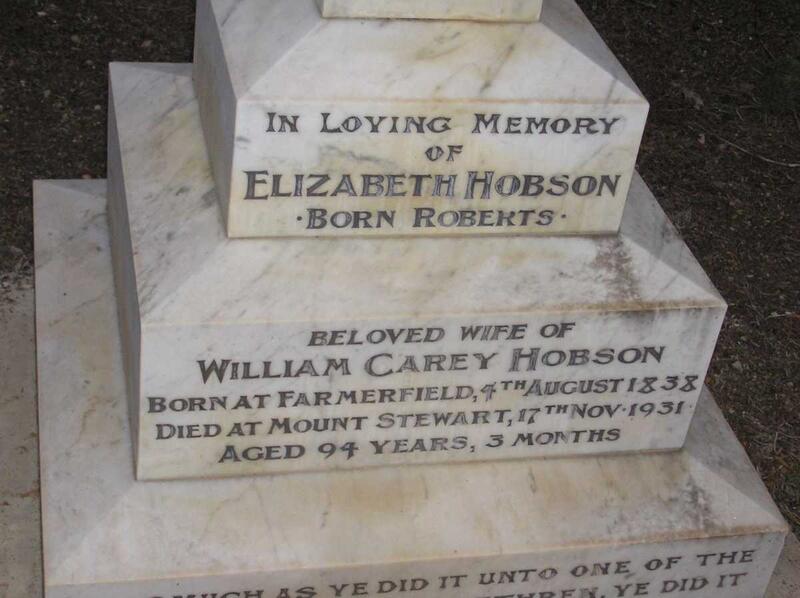 HOBSON Elizabeth nee ROBERTS 1838-1931