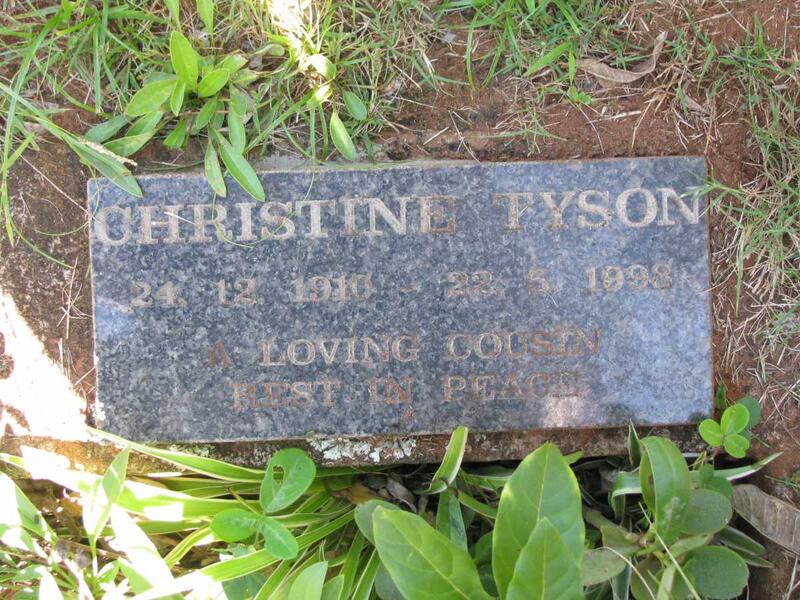 TYSON Christine 1910-1998