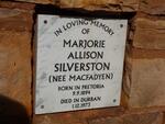 SILVERSTON Majorie Allison nee MACFADYEN 1894-1973