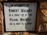 MACKAY Robert 1904-1993 & Pearl 1912-1998