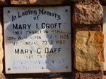CROFT Mary I. nee CHARLESWORTH 1925-1985 :: OAFF Mary C. 1951-1985 