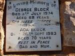BLOCK George -1974 & Ada -1983