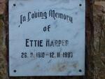 HARPER Ettie 1910-1993