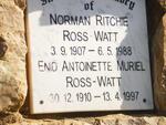 WATT Norman Ritchie, Ross 1907-1988 & Enid Antoinette Muriel 1910-1997
