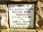 THORSEN Segved John 1904-1987 & Adela Hilda 1913-2002