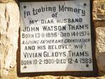 THAMS John Watson 1896-1974 & Vivian Gladys 1900-1989