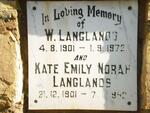LANGLANDS W. 1901-1972 & Kate Emily Norah 1901-1992
