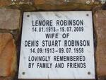 ROBINSON Denis Stuart 1913-1958 & Lenore 1913-2009