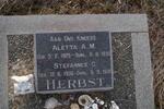 HERBST Aletta A.M. 1925-1935 :: HERBST Stefannes G. 1936-1936