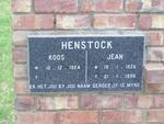 HENSTOCK Koos 1924- & Jean 1926-1998 