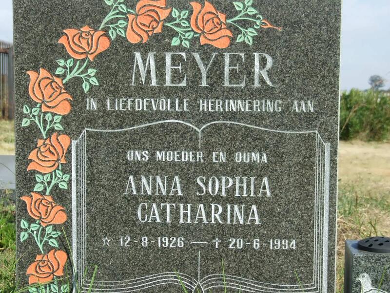 MEYER Anna Sophia Catharina 1926-1994