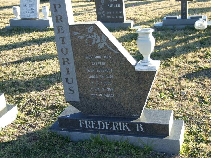 PRETORIUS Frederik B. 1926-1986