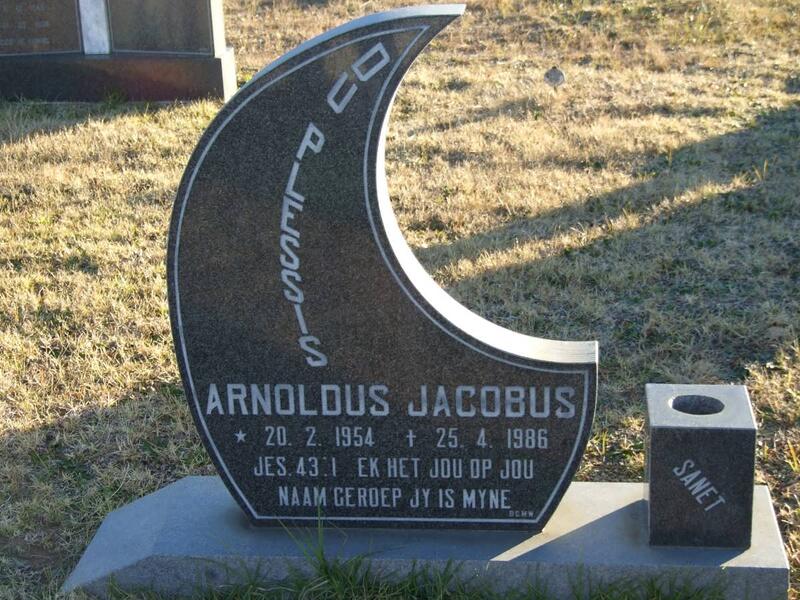 PLESSIS Arnoldus Jacobus, du 1954-1986